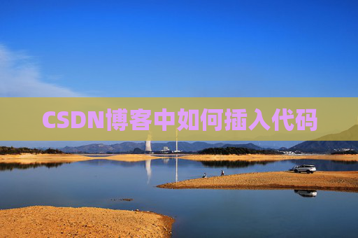 CSDN博客中如何插入代码